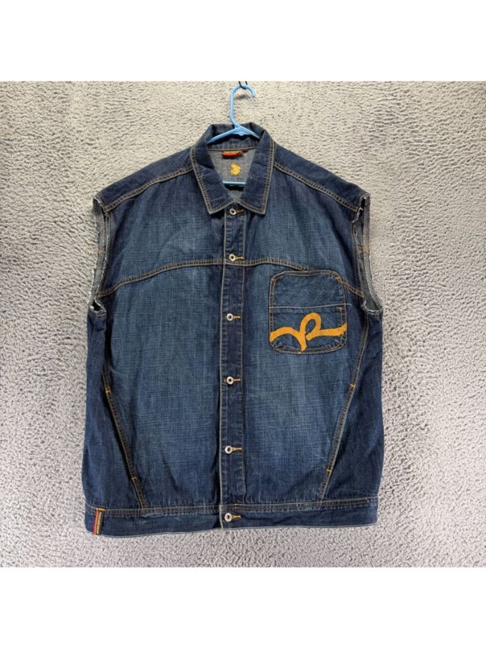 Vintage Rocawear Vest Jacket Mens 2XL Blue Denim Sleeveless Y2K Pockets